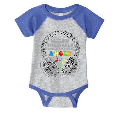 Autism Awareness Seeing The World From A Different Angle Gift Infant Baby Jersey Bodysuit