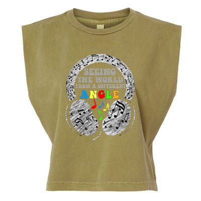 Autism Awareness Seeing The World From A Different Angle Gift Garment-Dyed Women's Muscle Tee