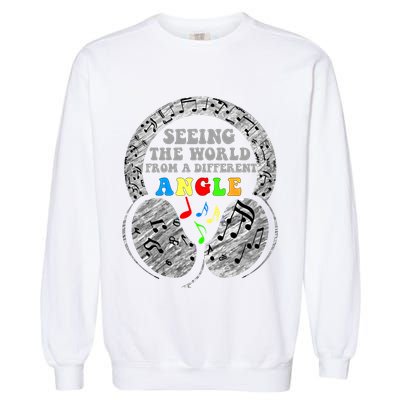 Autism Awareness Seeing The World From A Different Angle Gift Garment-Dyed Sweatshirt