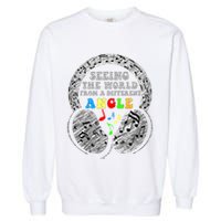Autism Awareness Seeing The World From A Different Angle Gift Garment-Dyed Sweatshirt
