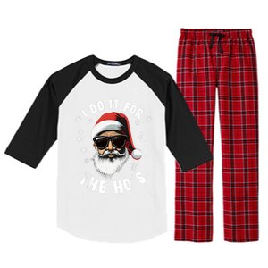 African American Santa Claus Christmas Pajama Funny Gift Gift Raglan Sleeve Pajama Set