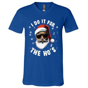 African American Santa Claus Christmas Pajama Funny Gift Gift V-Neck T-Shirt