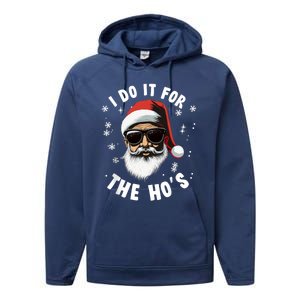 African American Santa Claus Christmas Pajama Funny Gift Gift Performance Fleece Hoodie