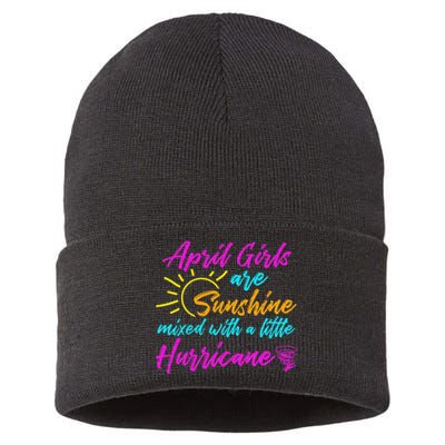 April Are Sunshine Birthday Birth Month Sustainable Knit Beanie