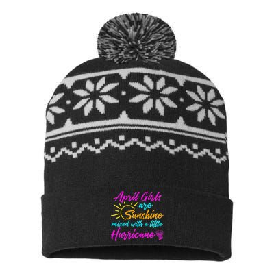 April Are Sunshine Birthday Birth Month USA-Made Snowflake Beanie