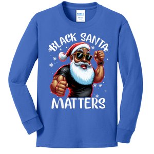 African American Santa Claus Christmas Pajama Gift Gift Kids Long Sleeve Shirt