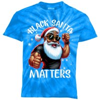 African American Santa Claus Christmas Pajama Gift Gift Kids Tie-Dye T-Shirt