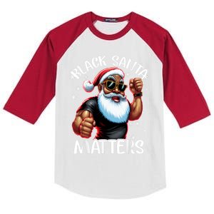 African American Santa Claus Christmas Pajama Gift Gift Kids Colorblock Raglan Jersey