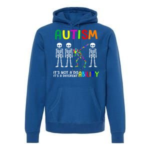 Autism Awareness Skeleton Different Ability Gift Gift Premium Hoodie