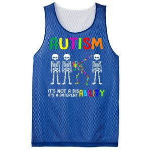 Autism Awareness Skeleton Different Ability Gift Gift Mesh Reversible Basketball Jersey Tank