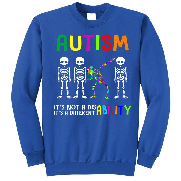 Autism Awareness Skeleton Different Ability Gift Gift Tall Sweatshirt