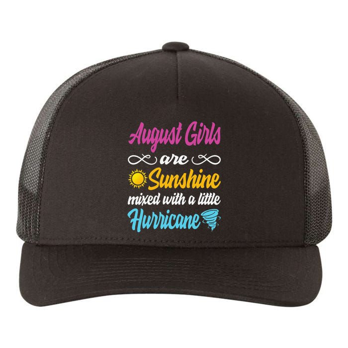 August Are Sunshine Mixed With A Little Hurricane Yupoong Adult 5-Panel Trucker Hat