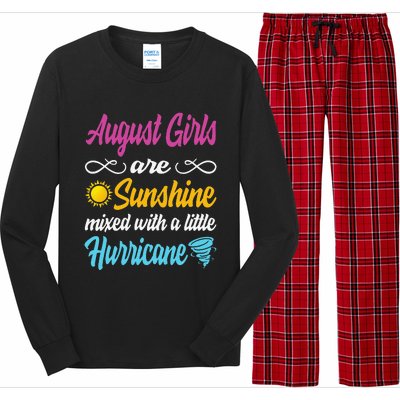 August Are Sunshine Mixed With A Little Hurricane Long Sleeve Pajama Set