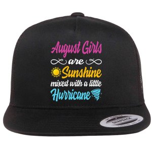 August Are Sunshine Mixed With A Little Hurricane Flat Bill Trucker Hat