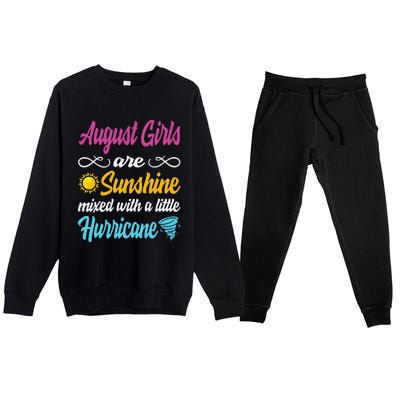 August Are Sunshine Mixed With A Little Hurricane Premium Crewneck Sweatsuit Set