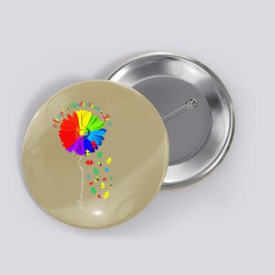Autism Awareness Sunflower Accept Understand Love Button