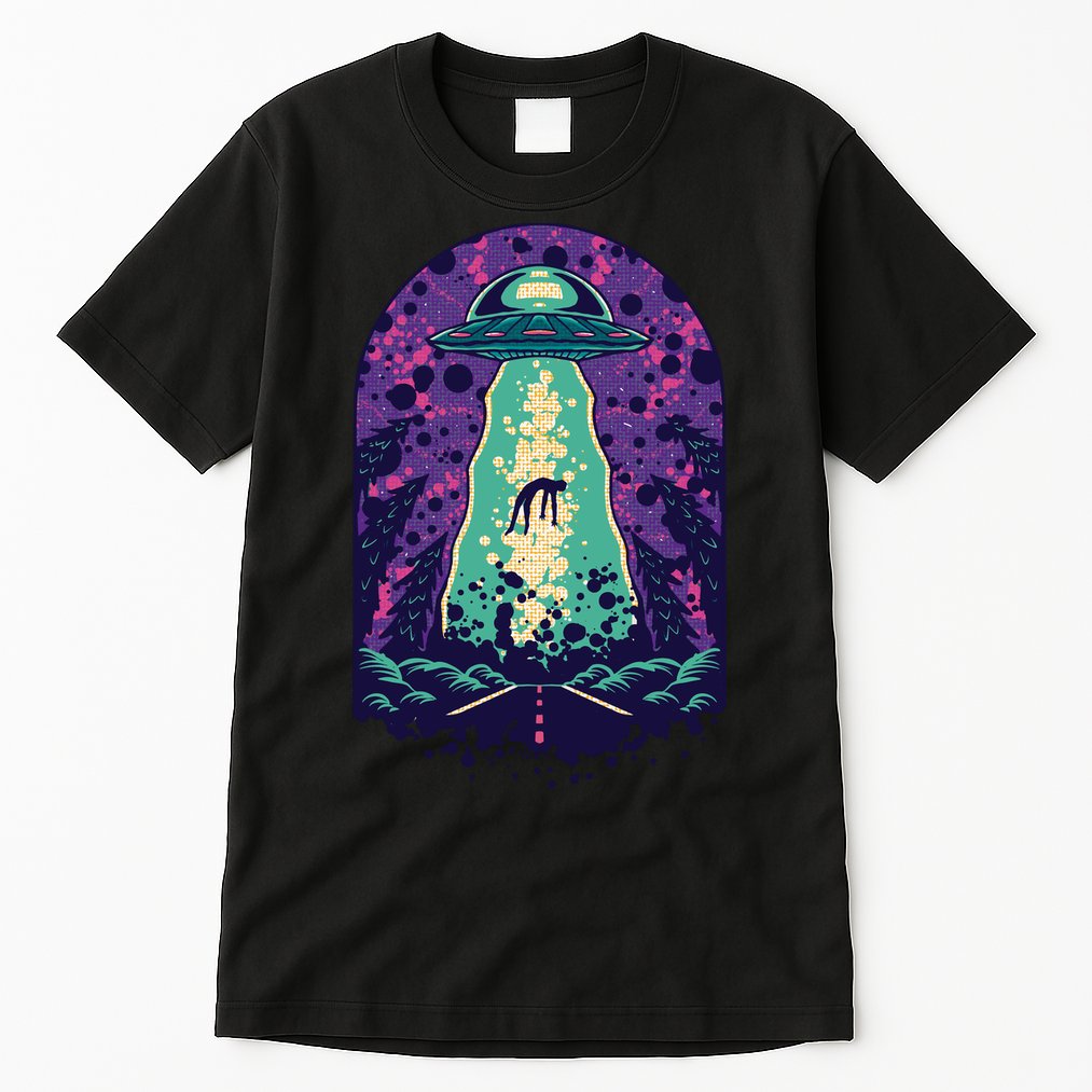 Alien Abduction Space Tall T-Shirt