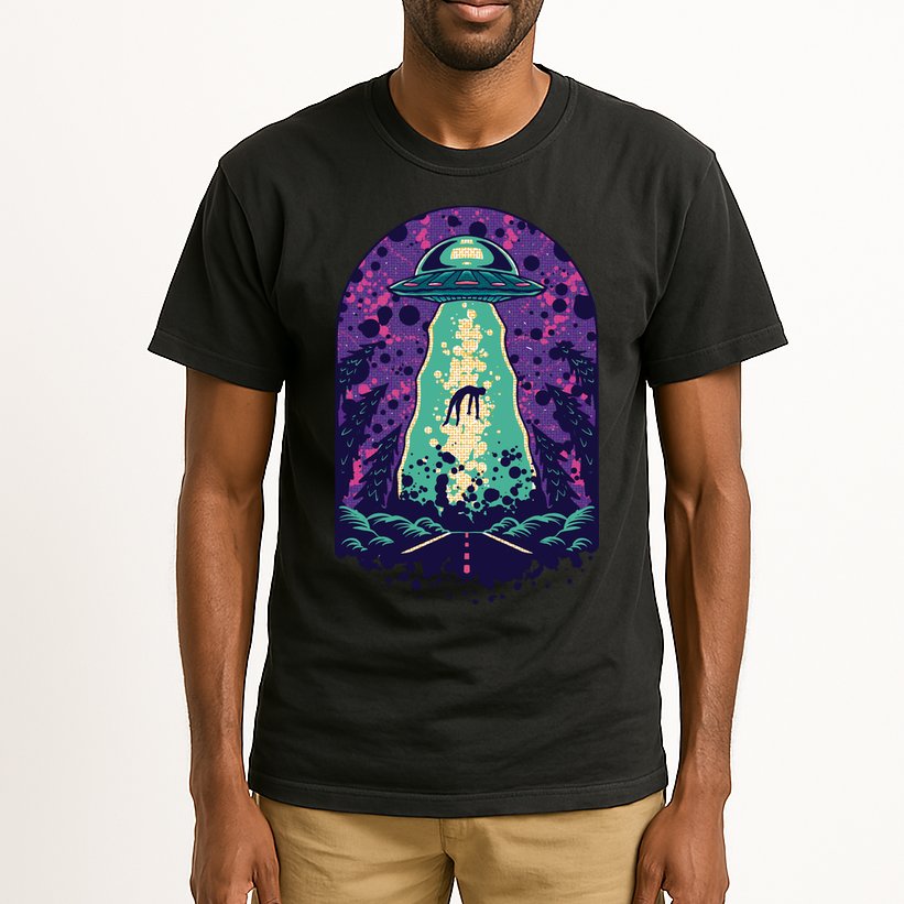 Alien Abduction Space Tall T-Shirt