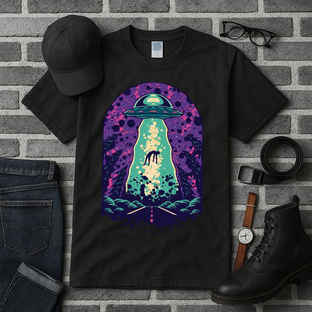 Alien Abduction Space Tall T-Shirt