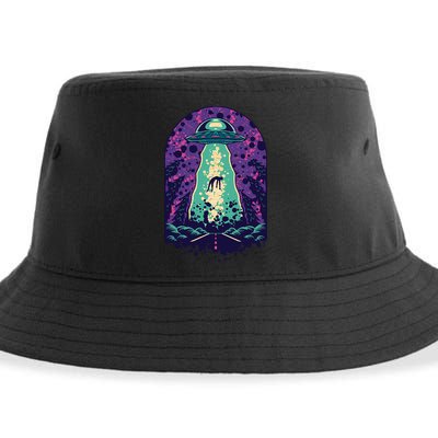 Alien Abduction Space Sustainable Bucket Hat