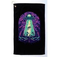 Alien Abduction Space Golf Towel