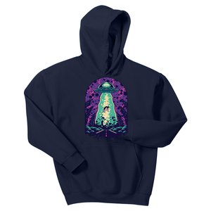 Alien Abduction Space Kids Hoodie