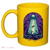 Alien Abduction Space 11oz C Handle Ceramic Mug