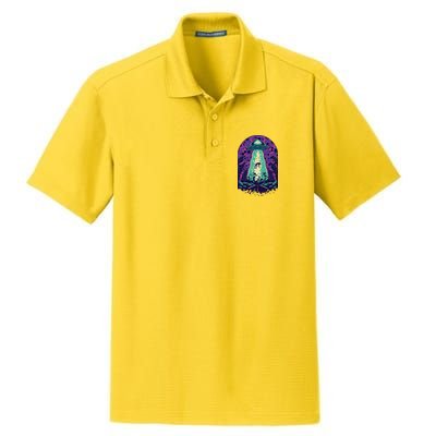 Alien Abduction Space Dry Zone Grid Polo