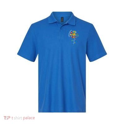 Autism Awareness Sunflower Choose Kind Autistic Mom Gift Polo