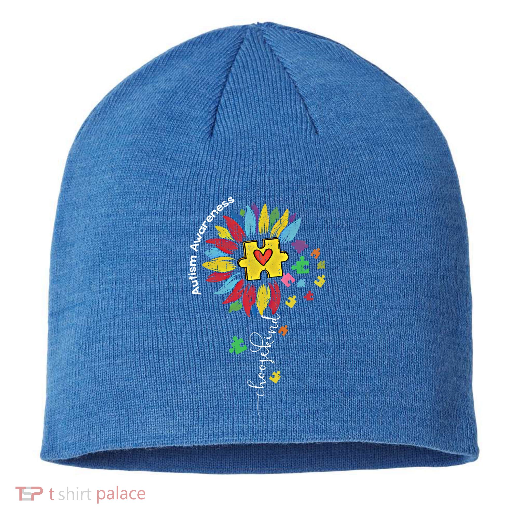 Autism Awareness Sunflower Choose Kind Autistic Mom Gift Sustainable Beanie