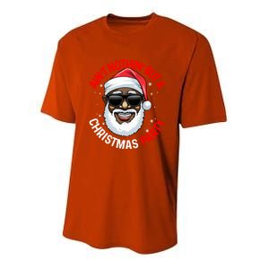 African American Santa Claus Christmas Pajama Gift Gift Youth Performance Sprint T-Shirt