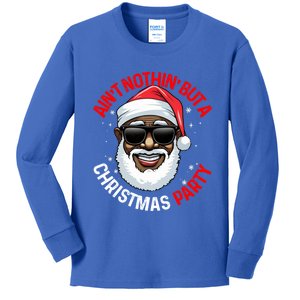 African American Santa Claus Christmas Pajama Gift Gift Kids Long Sleeve Shirt