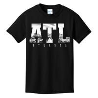 Atl Atlanta Skyline Pride Black & White Vintage Georgia Kids T-Shirt