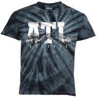 Atl Atlanta Skyline Pride Black & White Vintage Georgia Kids Tie-Dye T-Shirt