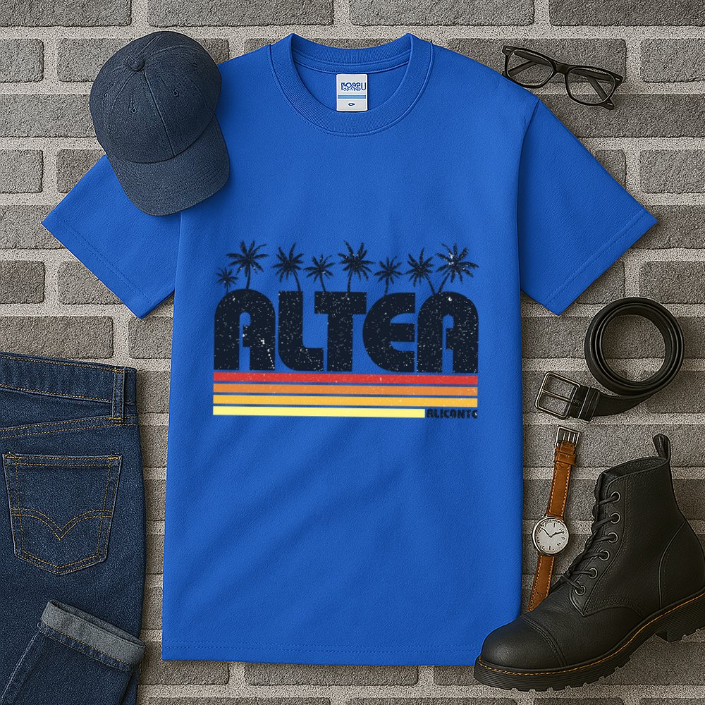 Altea Alicante Spain Retro Tourism Gift Tall T-Shirt
