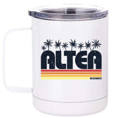 Altea Alicante Spain Retro Tourism Gift 12 oz Stainless Steel Tumbler Cup