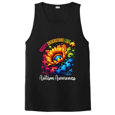 Autism Awareness Sunflower Autism Sunflower PosiCharge Competitor Tank