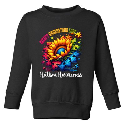 Autism Awareness Sunflower Autism Sunflower Toddler Sweatshirt