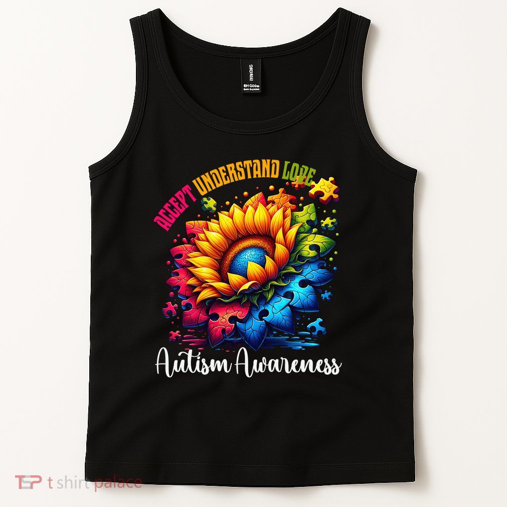 Autism Awareness Sunflower Autism Sunflower Tank Top