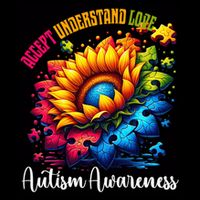 Autism Awareness Sunflower Autism Sunflower Zip Tote Bag