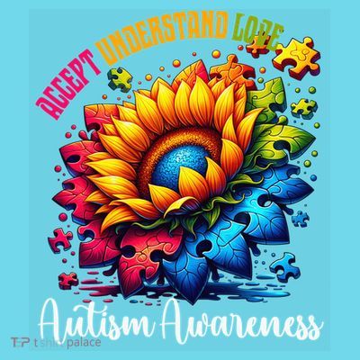 Autism Awareness Sunflower Autism Sunflower T-Shirt