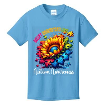 Autism Awareness Sunflower Autism Sunflower Kids T-Shirt