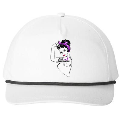 Alzheimer Awareness Strong Purple Ribbon Women Bandana Gift Snapback Five-Panel Rope Hat