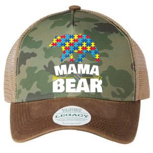 Autism Awareness S Aspergers Mama Bear Mom Gift Cool Gift Legacy Tie Dye Trucker Hat