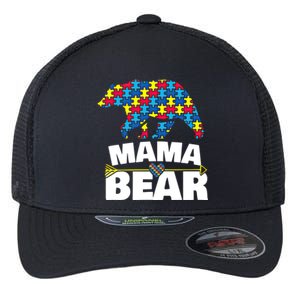 Autism Awareness S Aspergers Mama Bear Mom Gift Cool Gift Flexfit Unipanel Trucker Cap