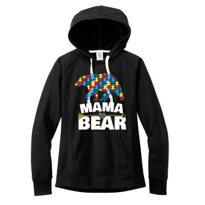 Autism Awareness S Aspergers Mama Bear Mom Gift Cool Gift Women's Fleece Hoodie