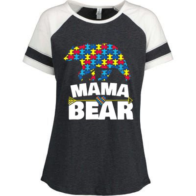 Autism Awareness S Aspergers Mama Bear Mom Gift Cool Gift Enza Ladies Jersey Colorblock Tee