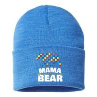 Autism Awareness S Aspergers Mama Bear Mom Gift Cool Gift Sustainable Knit Beanie