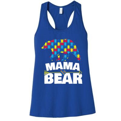 Autism Awareness S Aspergers Mama Bear Mom Gift Cool Gift Women's Racerback Tank