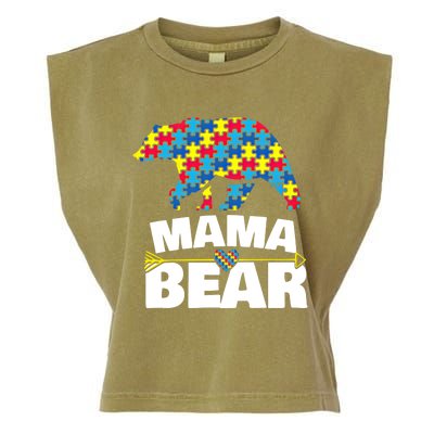 Autism Awareness S Aspergers Mama Bear Mom Gift Cool Gift Garment-Dyed Women's Muscle Tee